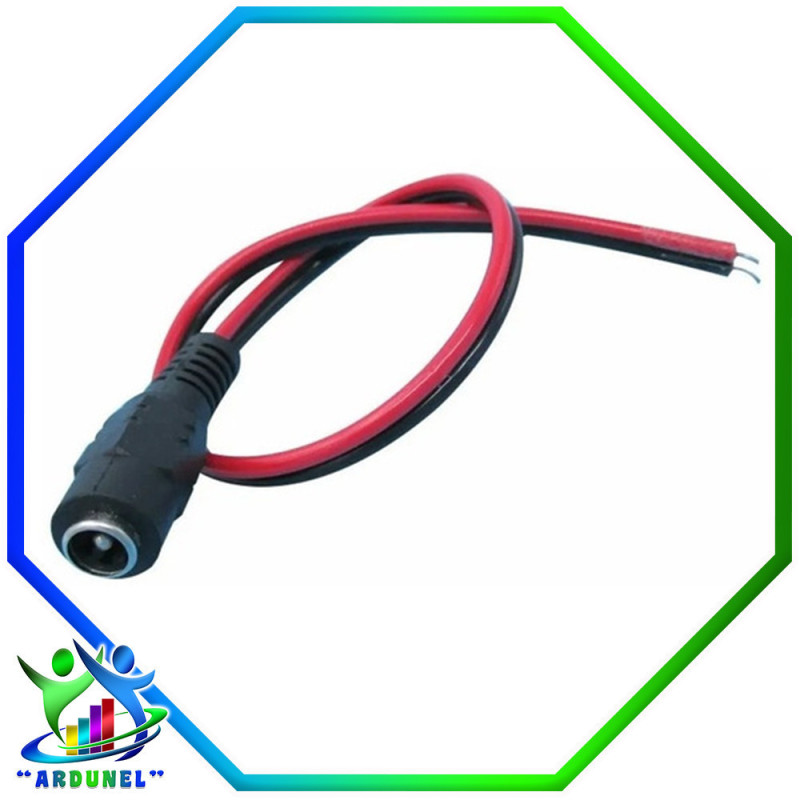 CONECTOR PLUG HEMBRA DC CON CABLE 20CM