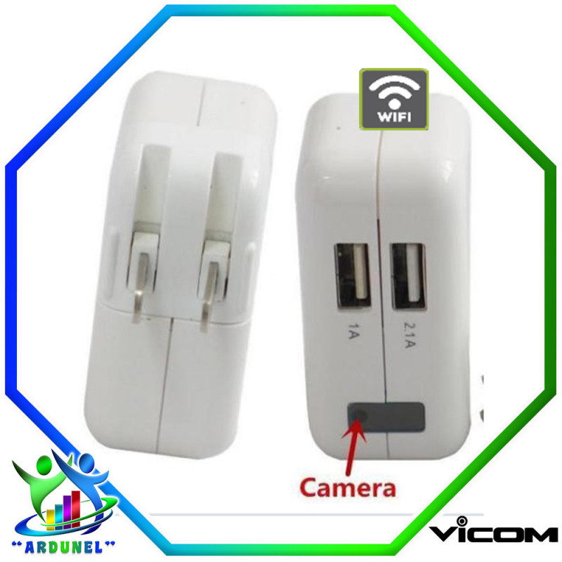 CAMARA ESPIA WIFI TIPO CARGADOR 1MP