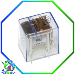 RELAY TRANSPARENTE JZC-20F 12VDC 10A 5Pin 4088