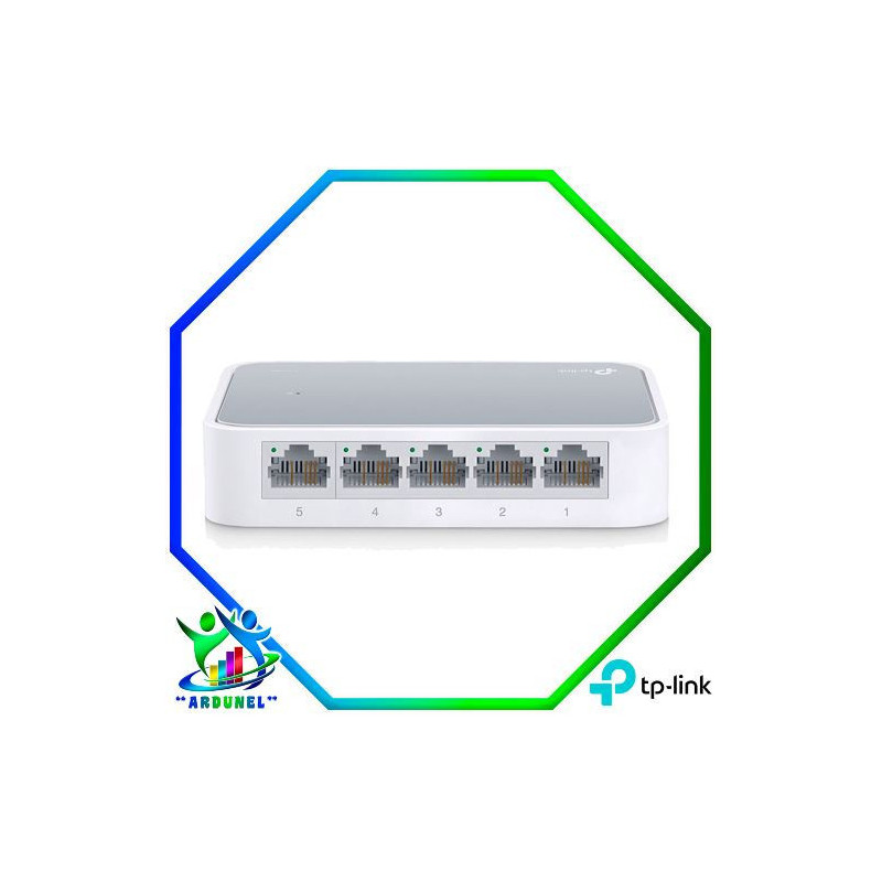 SWITCH DE 5 PUERTOS 10/100MBPS PLASTICO