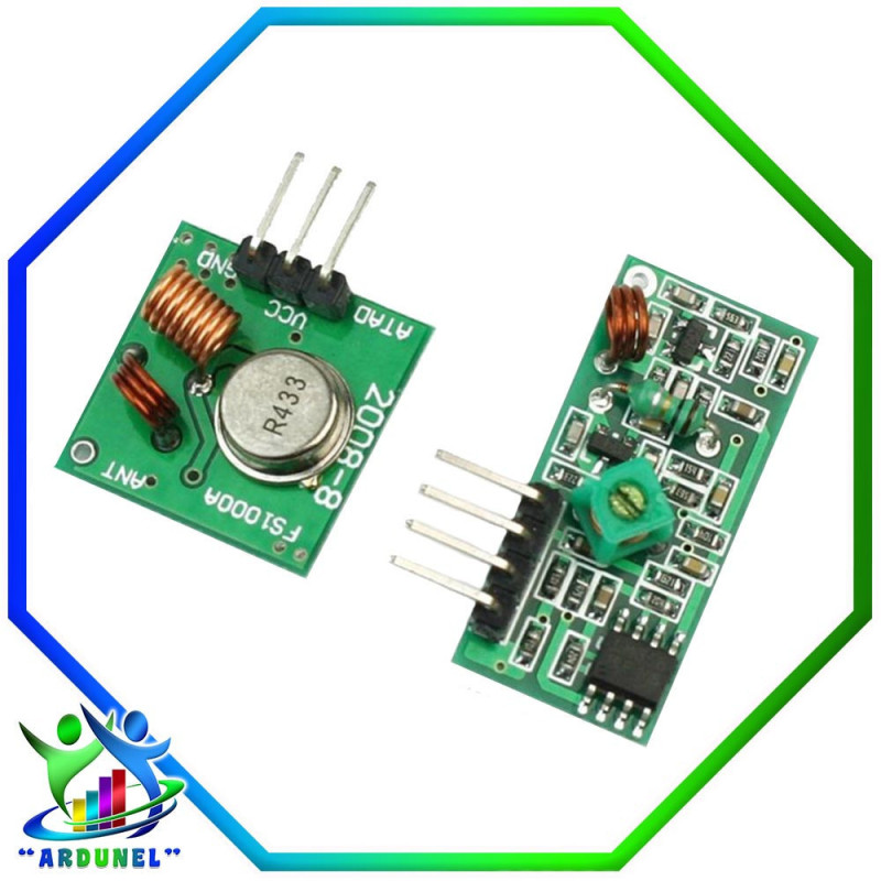 MODULO RF 433MHZ TRANSMISOR Y RECEPTOR