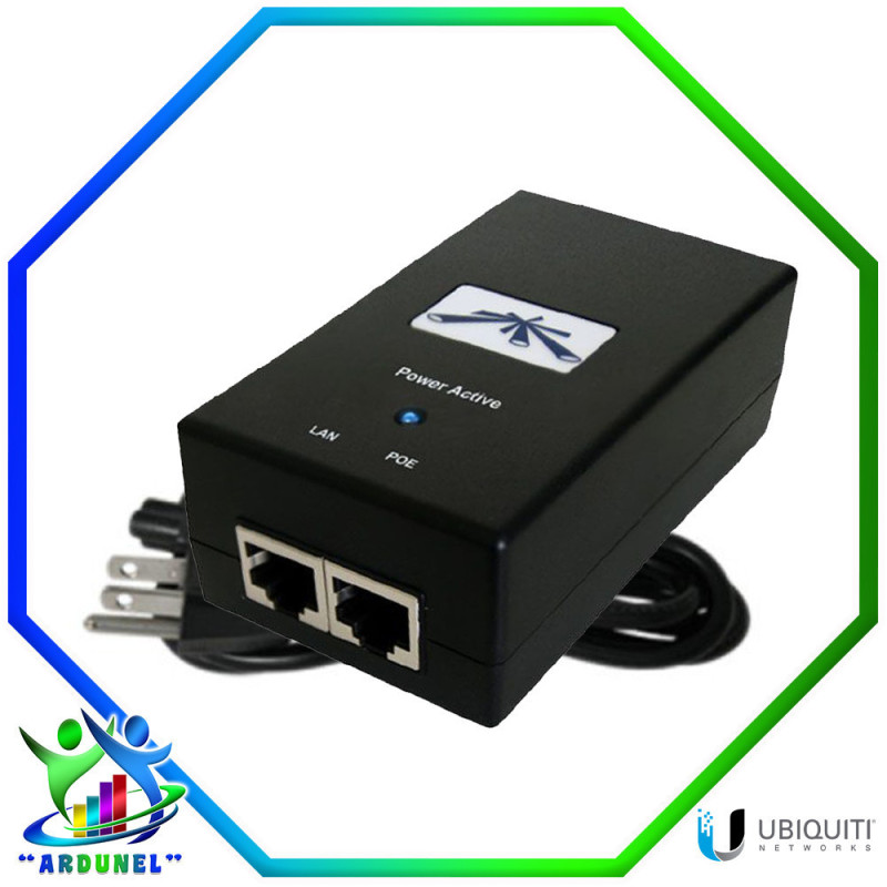 ADAPTADOR POE UBIQUITI DE 24 VDC