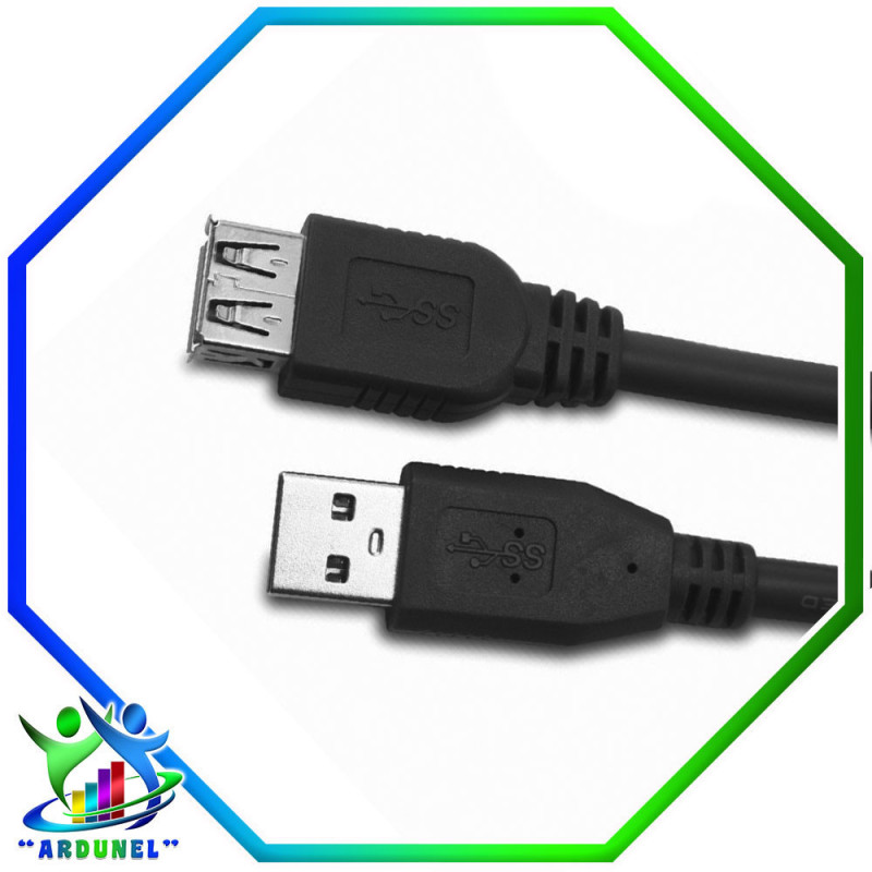 CABLE USB 3,0 AM/AF NEGRO 1,5MTS. ROWLAND