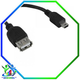 CABLE USB 2,0 AF A 5P MINI USB MACHO 1,8MTS NEGRO