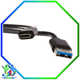 CABLE USB 3.1 MACHO A TIPO C 3MTS NEGRO ROWLAND