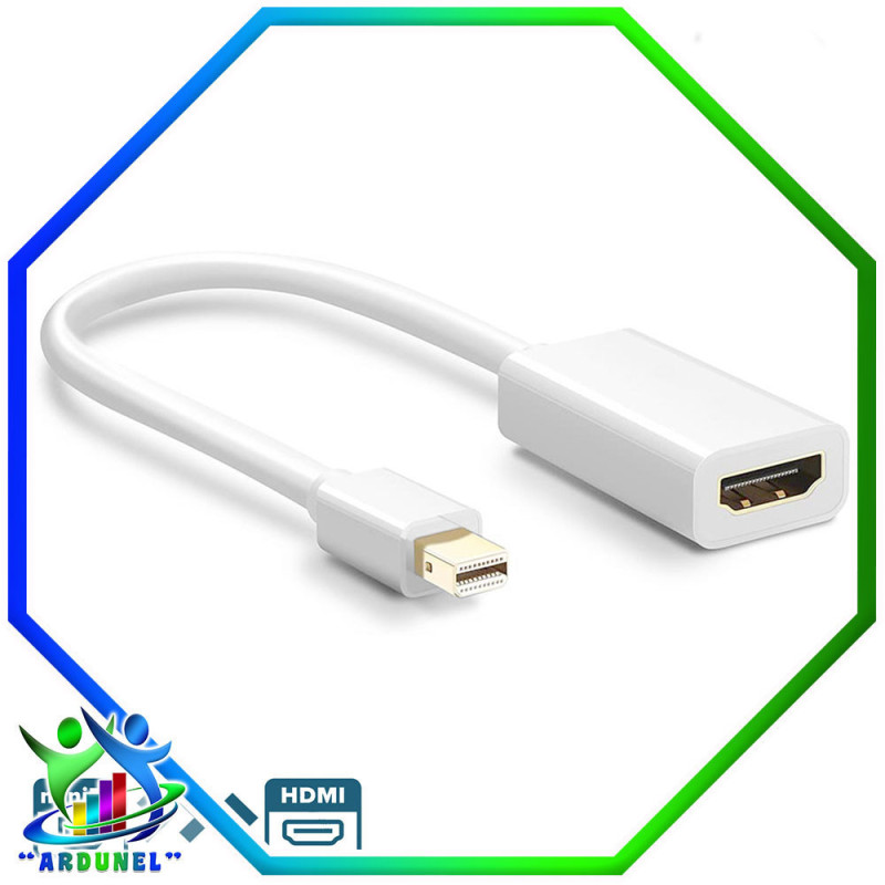 ADAP. CABLE MINI DISPLAY A HDMI HEMBRA BLANCO