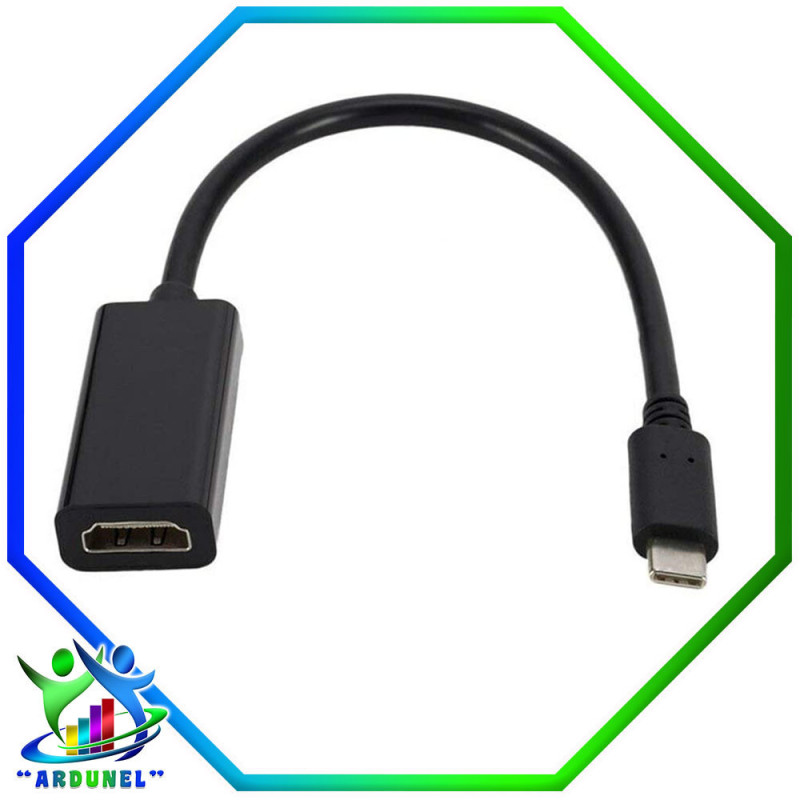 ADAP. CABLE USB-TIPOC A HDMI HEMBRA NEGRO ROWLAND