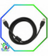Cable USB 2,0  AM/AF 1,8Mts. Negro c/filtro