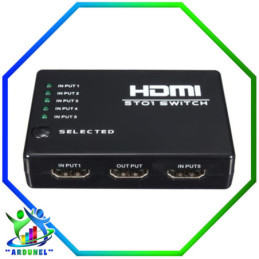 3-PORT HDMI SWITCH NEGRO METÁLICO