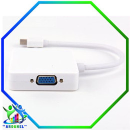 ADAPTADOR MINI DISPLAY PORT A VGA+DVI+HDMI NEGRO