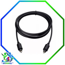 CABLE OPTICO DE AUDIO MACHO A MACHO NEGRO 1.5MTS