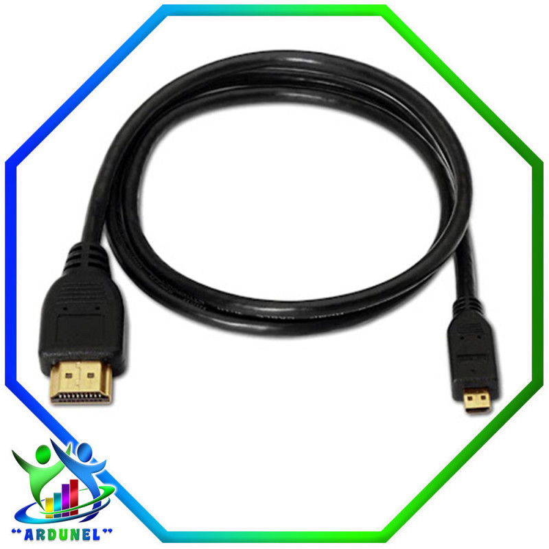 CABLE HDMI A MICRO HDMI 1.4V NEGRO 1,8MTS