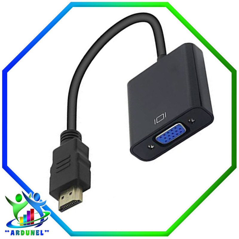 CONVERTIDOR HDMI A VGA NEGRO