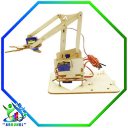 KIT BRAZO ROBOTICO DOF DE MADERA (NO INCLUYE SERVOS)