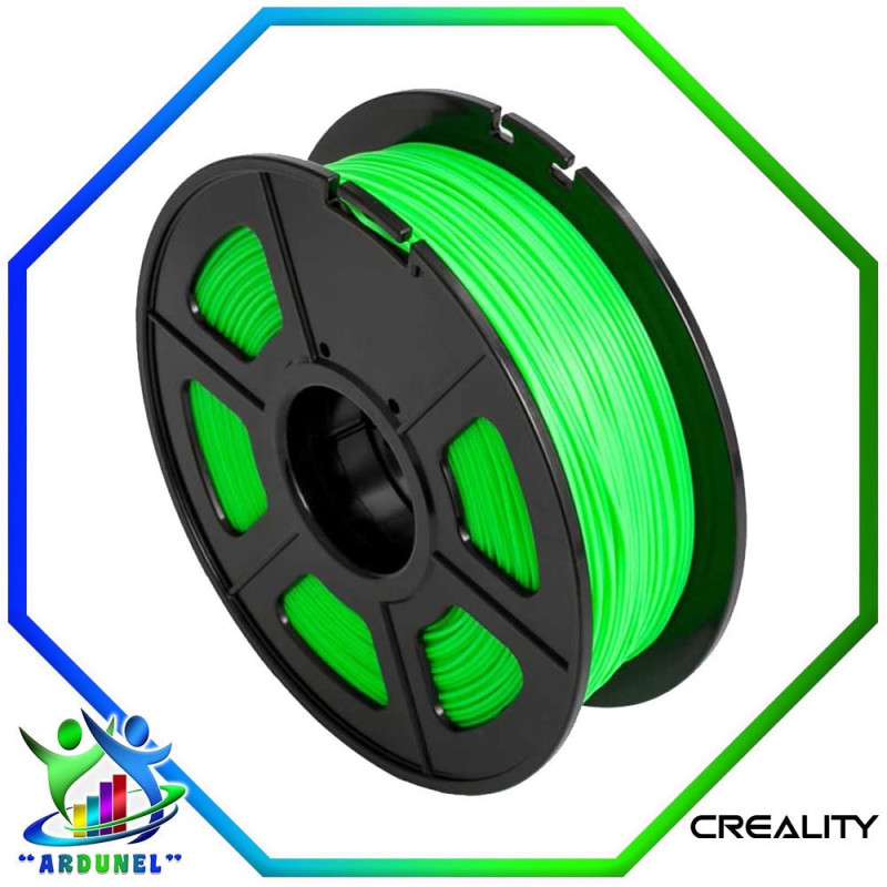 FILAMENTO CR-PLA DE 1.75MM 1KG, VERDE FLUORESCENTE (ALTA CALIDAD)