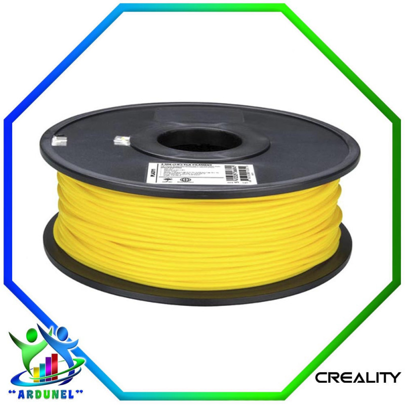 FILAMENTO CR-PLA 1.75MM 1KG, AMARILLO FLUORESCENTE (ALTA CALIDAD)