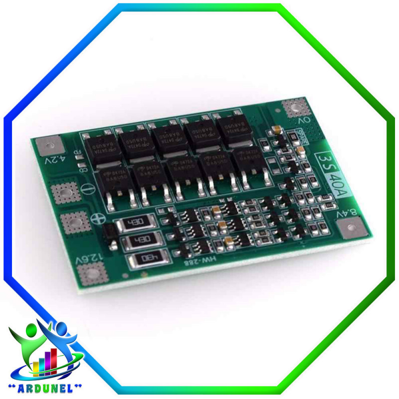 MODULO DE CARGA BMS 3S 40A 18650 11,1V 12,6V