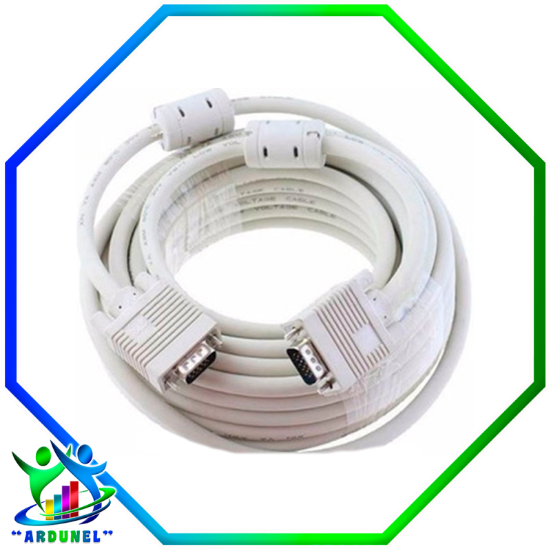 CABLE VGA A VGA GRUESO C/FILTRO 5MTS BLANCO