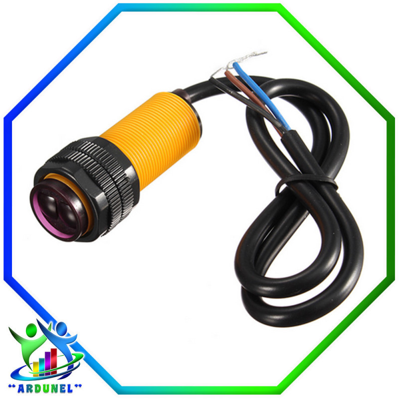 SENSOR E18-D80NK INFRARROJO 45MM AJUSTABLE 3-80CM 5V