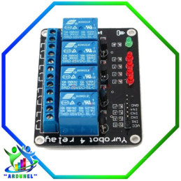 MODULO RELAY DE 4 CANAL [5V] CON LED