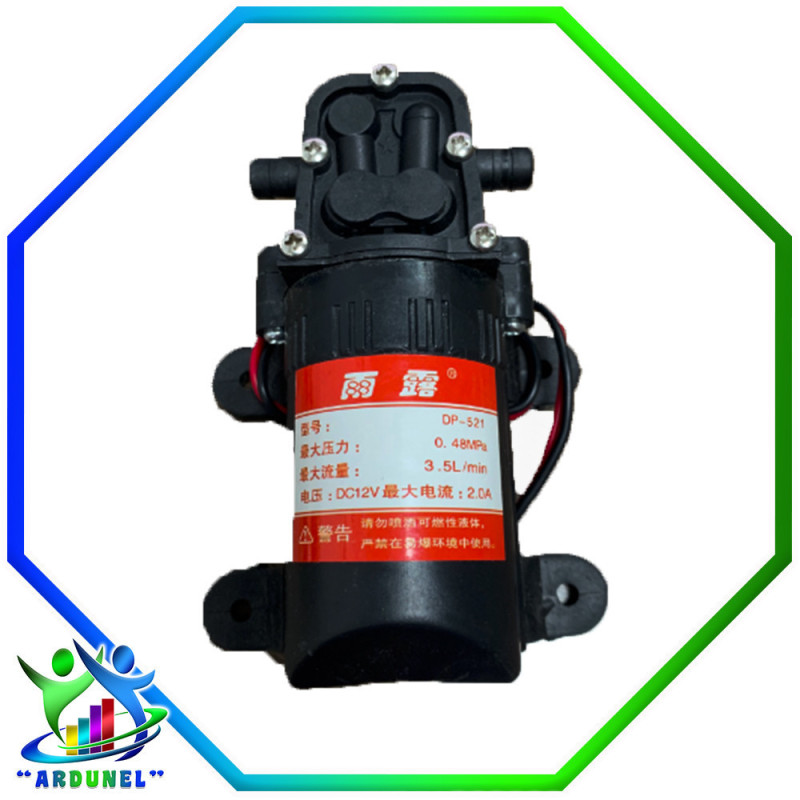 MINI BOMBA DE AGUA DE DIAFRAGMA DP-521 DC12V 3.5L/MIN