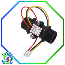 SENSOR DE FLUJO YF-S201C DE AGUA G1/2 1-30L/MIN 5-15V