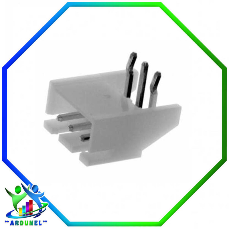 CONECTOR JST XH 3 PIN EN L MACHO 2.54MM