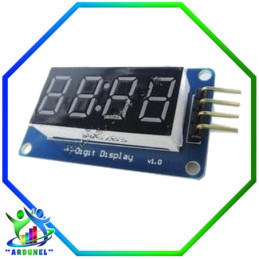 MÓDULO DISPLAY TM1637 DE 7 SEGMENTOS 4 DÍGITOS 0.36 TIPO RELOJ 4 BITS