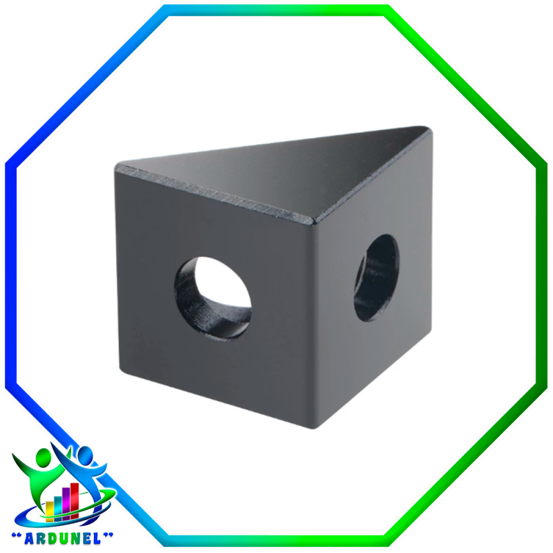 ÁNGULO NEGRO CONECTOR DE ESQUINA BLOQUE PARA 3D