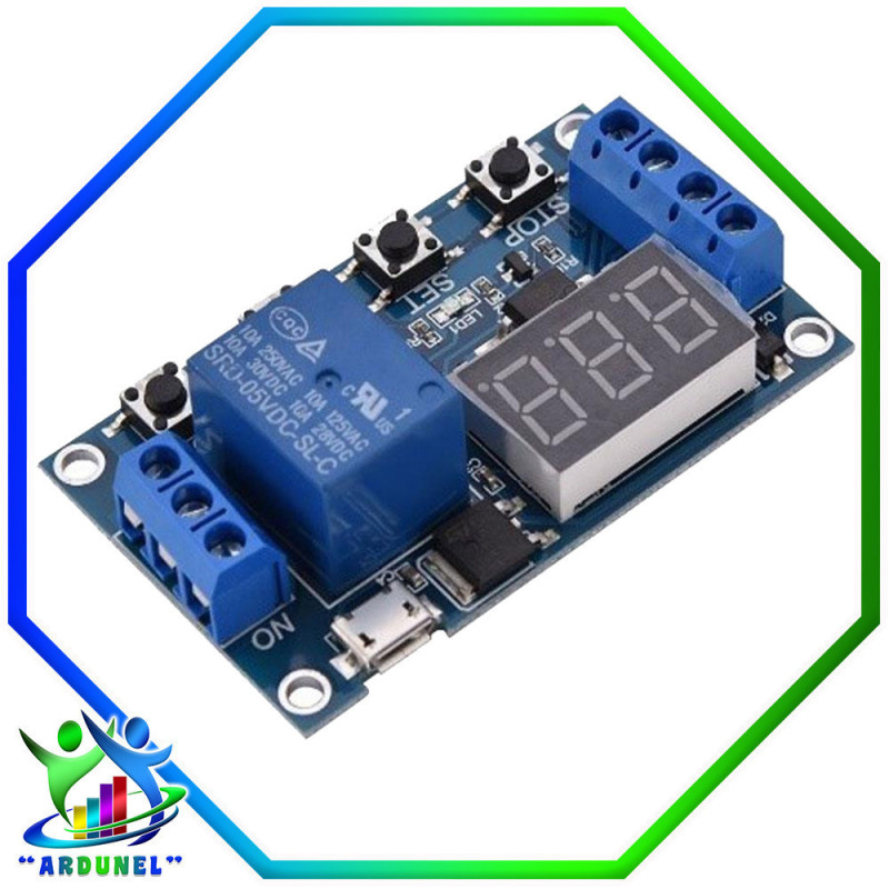 MODULO RELE TEMPORIZADOR AJUSTABLE CON DISPLAY 5V