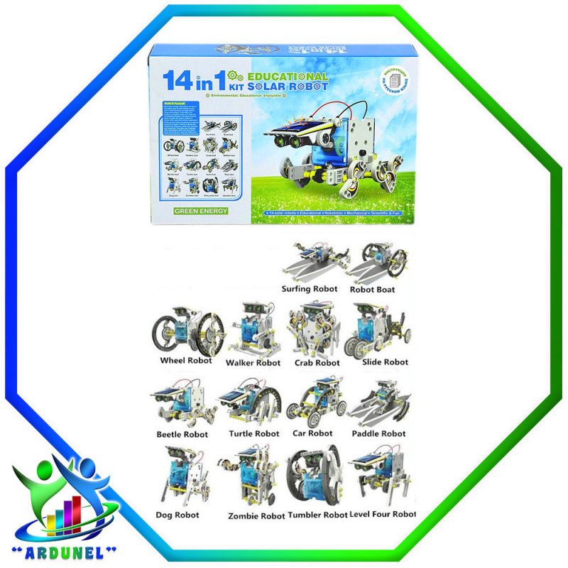 KIT ROBOT EDUCATIVO SOLAR 14 EN 1