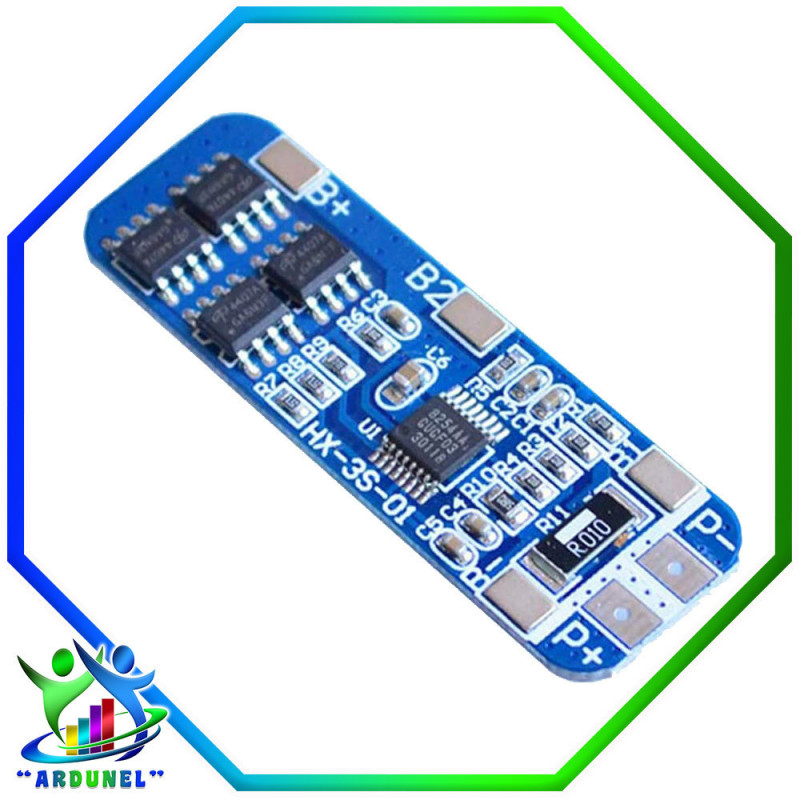 MODULO BMS PROTECCIÓN DE LI-ION 3S 12V 10A 18650