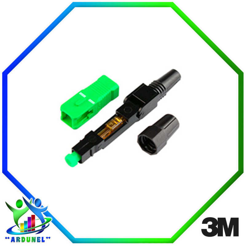 CONECTOR MECANICO DE FO SC/APC VERDE 3M