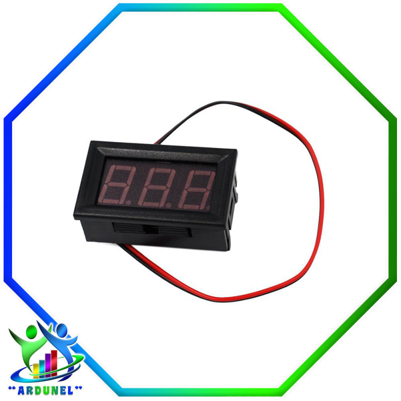 VOLTIMETRO DIGITAL 0.56" AC220V 70V - 500V 2PIN (ROJO)