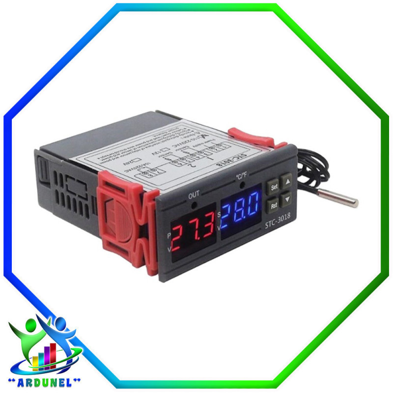 CONTROLADOR STC-3018 AC110V-220V DE TEMPERATURA DOBLE AJUSTABLE