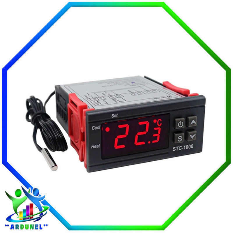 CONTROLADOR STC-1000 DOBLE DC12V DE TEMPERATURA AJUSTABLE