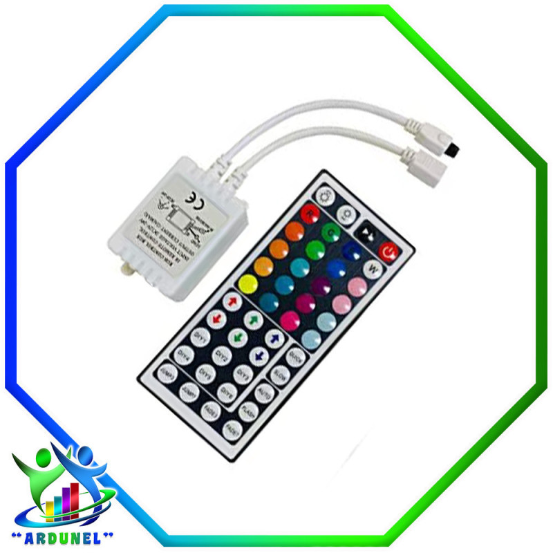 CONTROLADOR DE TIRA LED 5050 RGB 12V + CONTROL (44 TECLAS)