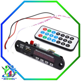 MODULO DECODIFICADOR RECEPTOR MP3 USB/SD/FM/AUX CON BLUETOOTH Y CONTROL REMOTO V3.0