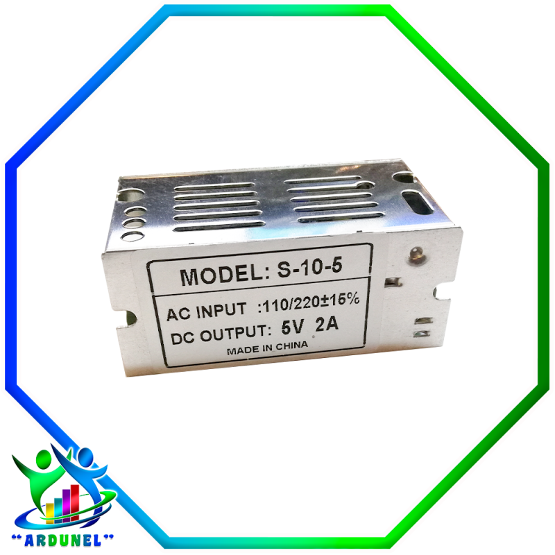 FUENTE CONMUTADA 10W 5V 2A S-10-5 (ALTA CALIDAD)