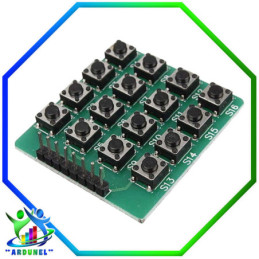 MODULO TECLADO DE BOTON PULSADOR MATRIZ 4X4