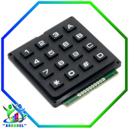 MODULO TECLADO MATRICIAL 4X4 CON SWITCH NEGRO