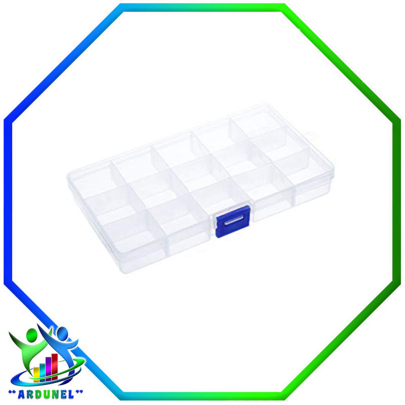 CAJA PLASTICA DE 15 DIVISION 17,3*9,8*2,3CM