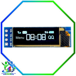 LCD OLED DE 0.91 PULGADAS 128X32 IIC I2C FONDO AZUL