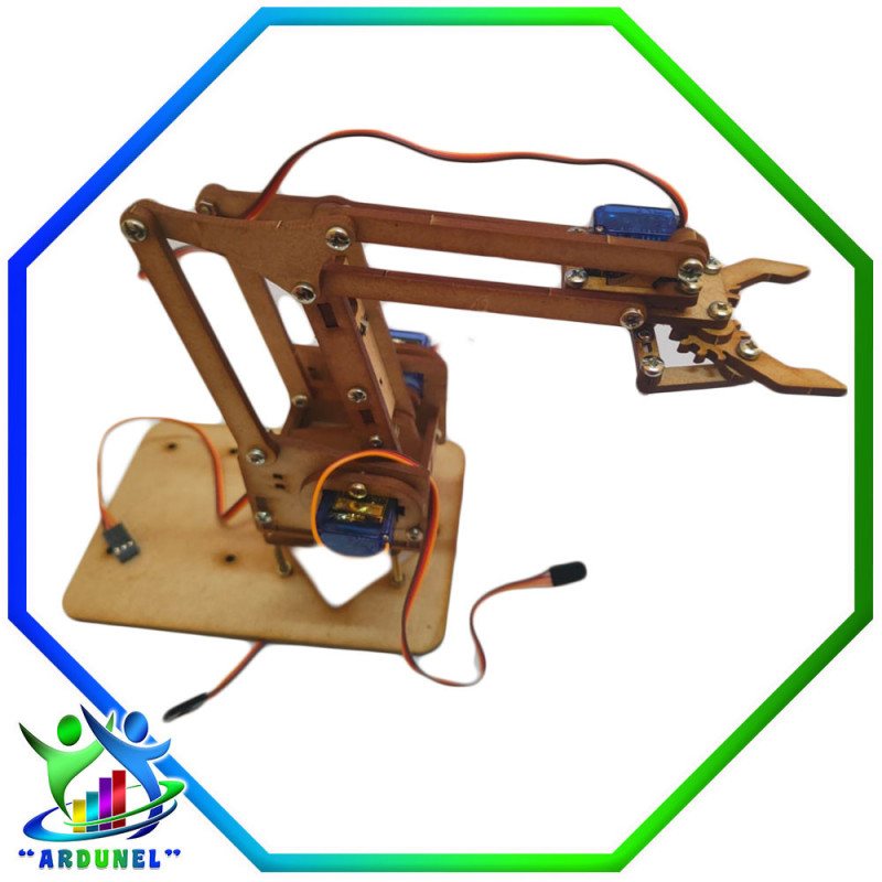 KIT BRAZO ROBOTICO MDF  (NO INCLUYE SERVOS)