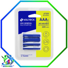 BATERIA RECARGABLE ALCALINA  AAA  BLISTER (PACK 4 PILAS)