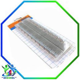 PROTOBOARD TRANSPARENTE SOLDERLESS DE 830 PTS. (ALTA CALIDAD)