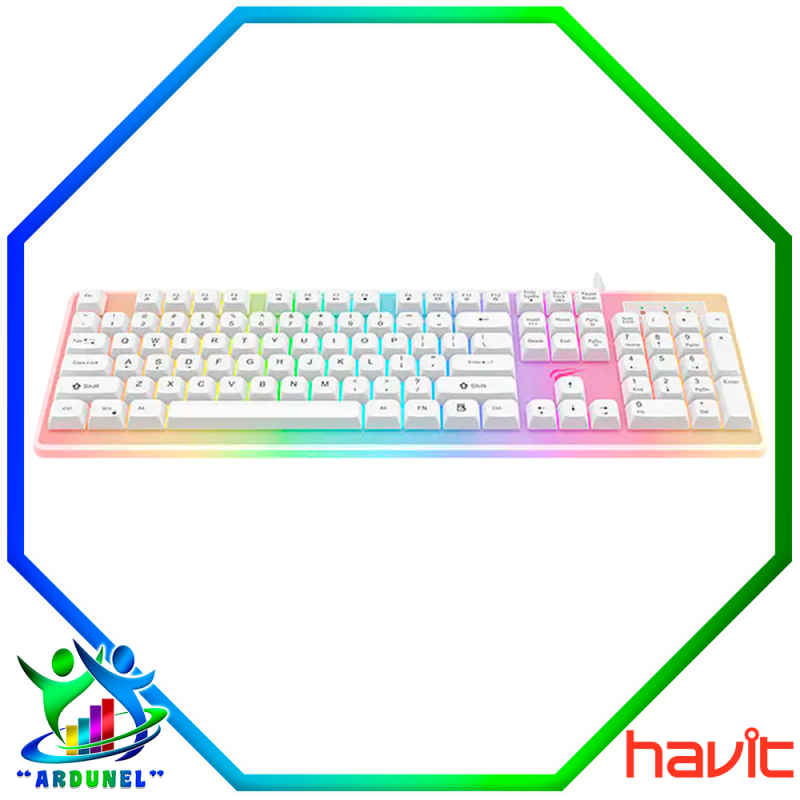 TECLADO GAMER RGB BLANCO