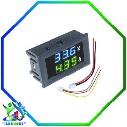 PANTALLA DUAL LED 0.28 PARA DC0-100V 10A AZUL/VERDE