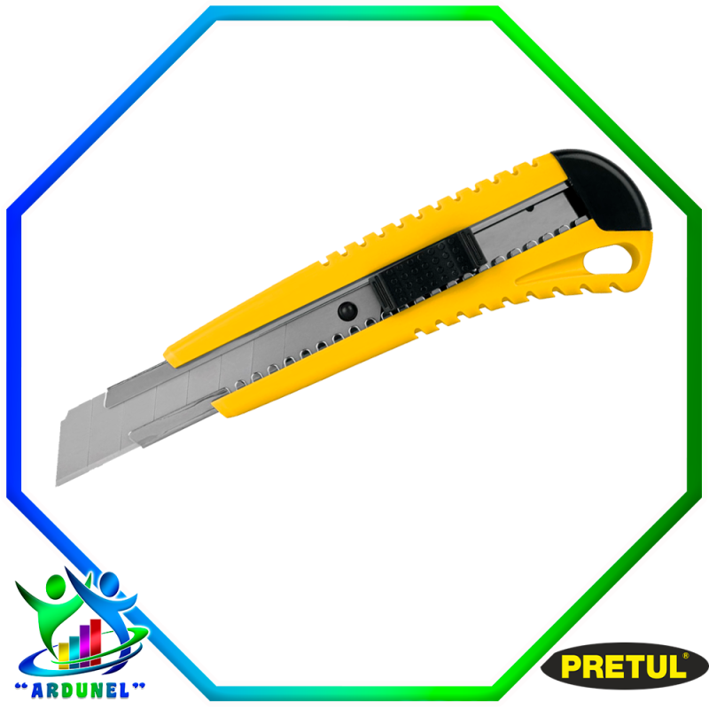 NAVAJA CUTTER PLÁSTICO DE 6", 18 MM INCLUYE 1 REPUESTO