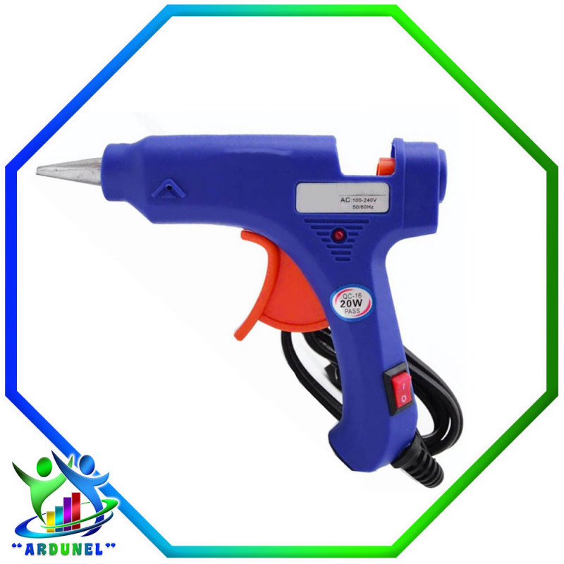 PISTOLA DE SILICONA 220V 20W GLUE GUN (AZUL)